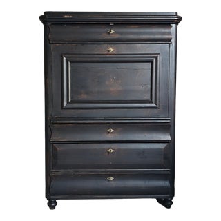 19th Century Ebonized French Secretaire Abattant Desk For Sale