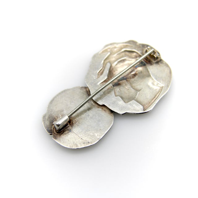 Late 19th Century Late 19th Century Victorian Whiting Sterling Silver Etruscan/Homeric Pin For Sale - Image 5 of 6