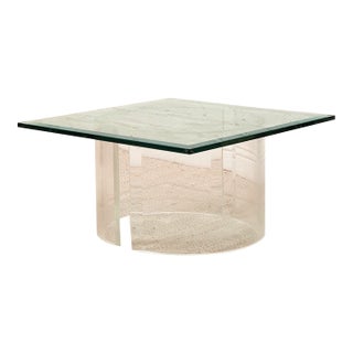 Mid 20th Century Lucite Table Open Circle Base For Sale