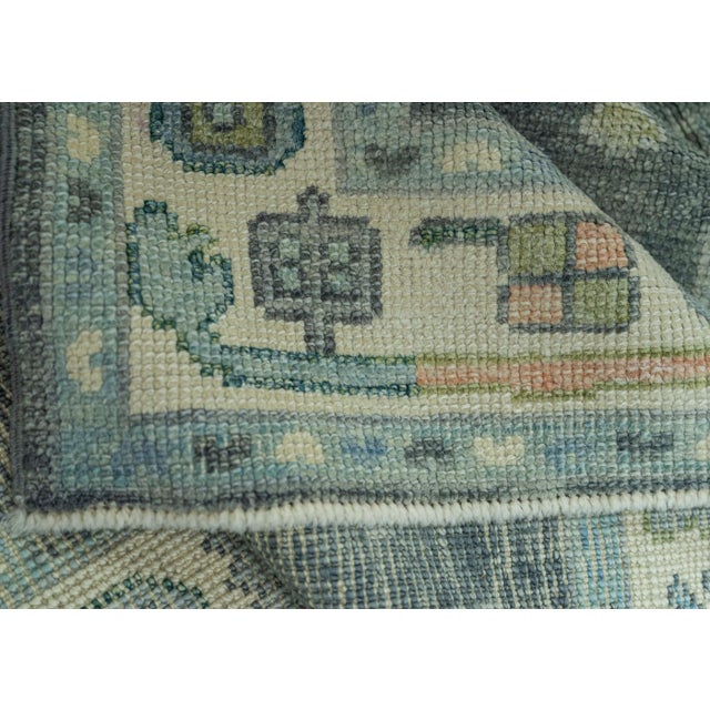 Turkish Oushak Rug 3' x 12'5" #19150 For Sale In Houston - Image 6 of 8