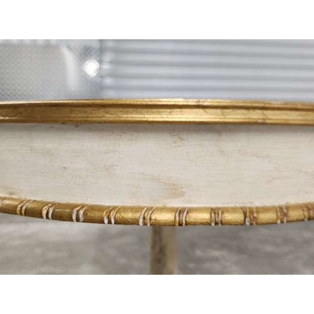 Decorative Florentine Style Handpainted Drum Side Table For Sale - Image 10 of 18