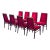 Mid-Century Modern Foster McDavid Solid Walnut Red Velvet Dining Chairs - Set of 8 For Sale