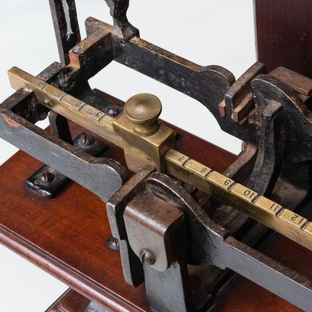 Early 19th Century English Mahogany and Leather Jockey Scale by W & T Avery For Sale - Image 11 of 12