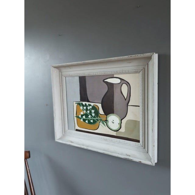 Late 20th Century Contemporary 'Lily of the Valley & Jug' Original Still Life Oil Painting, Framed For Sale - Image 5 of 11