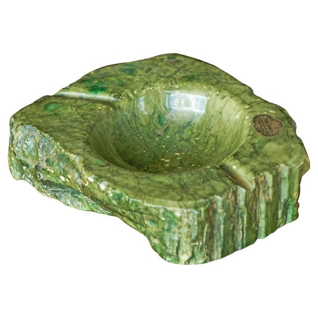 Mid-Century Modern Vide Poche in Hand Carved Green Alabaster, 1950s For Sale - Image 12 of 12