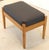 2000 - 2009 Mid-Century Danish Footstool in Leather and Wood For Sale - Image 5 of 9