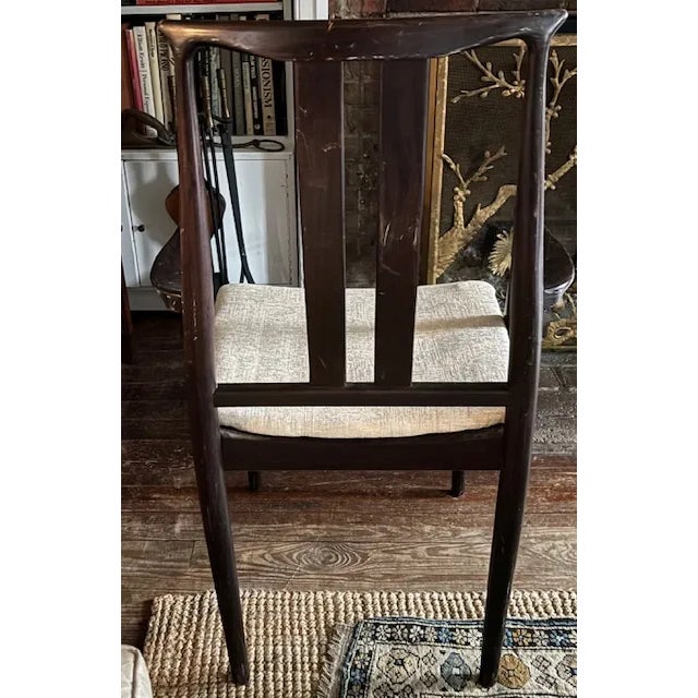 Mid Century Mahogany Arm Chair Made by Danish Overseas Furniture - Mid 1960's, Signed For Sale In New York - Image 6 of 12