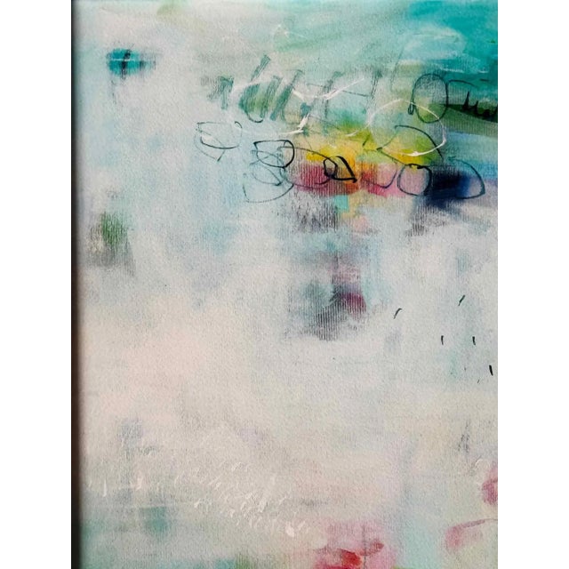 Vintage Mixed Media Watercolor Painting For Sale In Providence - Image 6 of 8