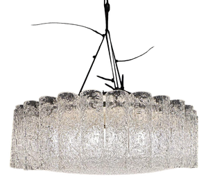 Glass Tubes Chandelier from Doria Leuchten, 1960s