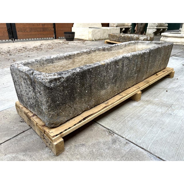 A Long Rectangular Limestone Field Trough From Burgundy, France, 19th Century For Sale - Image 12 of 16