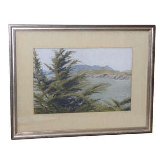 Mount Tamalpais Original Pastel Painting by Clark G. Mitchell C.1983 For Sale