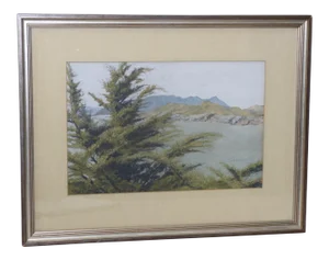 Mount Tamalpais Original Pastel Painting by Clark G. Mitchell C.1983