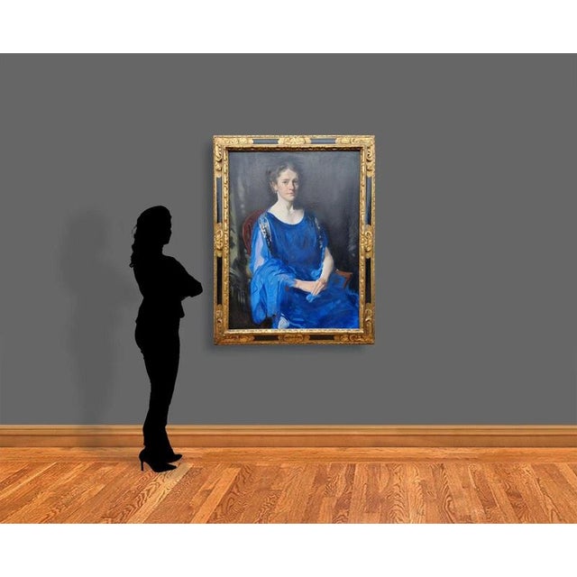 Archibald George Barnes, Portrait of Louisa E. Boycott-Grazebrook, Early 20th Century, Oil Painting on Canvas For Sale - Image 4 of 8