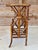 Contemporary Vintage Faux Bamboo Rattan Side Table With Grasscloth Top For Sale - Image 3 of 12