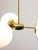Mid-Century Modern Italian Pendant Light in Brass and Opaline Glass, 1960s For Sale - Image 11 of 15