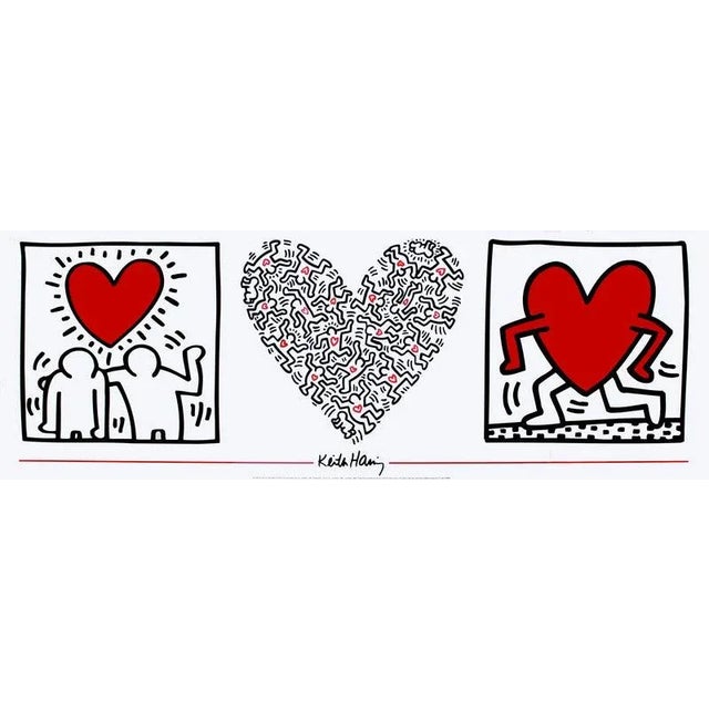 Artist: Keith Haring Title: Untitled (1987) Year: 1989 Signed: No Medium: Offset Lithograph Paper Size: 13 x 37.5 inches (...