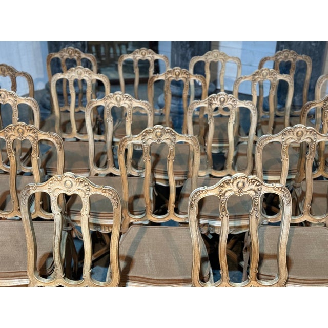 French Oak Farmhouse Dining Chairs, 1900s, Set of 18 For Sale - Image 11 of 18