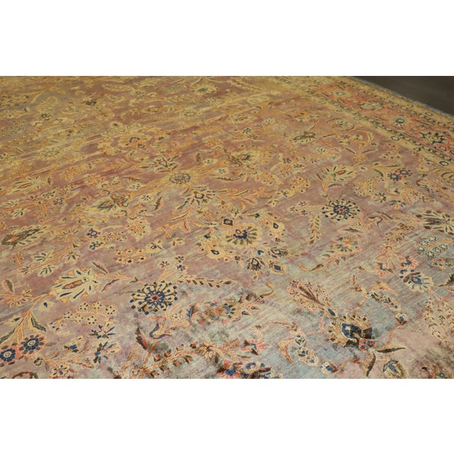 Early 20th Century Hologram Color Persian Kashan Rug no. 10961 For Sale - Image 5 of 13