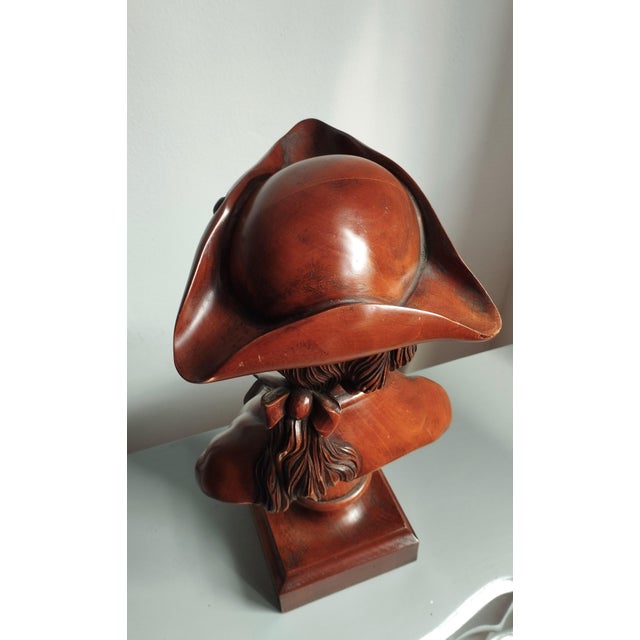 Carved Wood Bust of a Sailor, 1950s For Sale - Image 6 of 12
