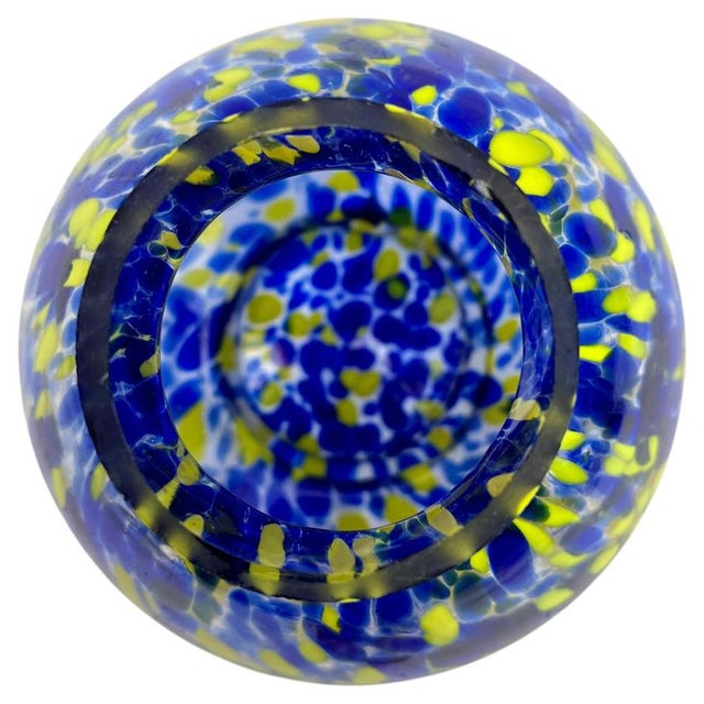 Pique Fleurs Vase in Multicolor Decor with Grille, 1930s For Sale - Image 4 of 7