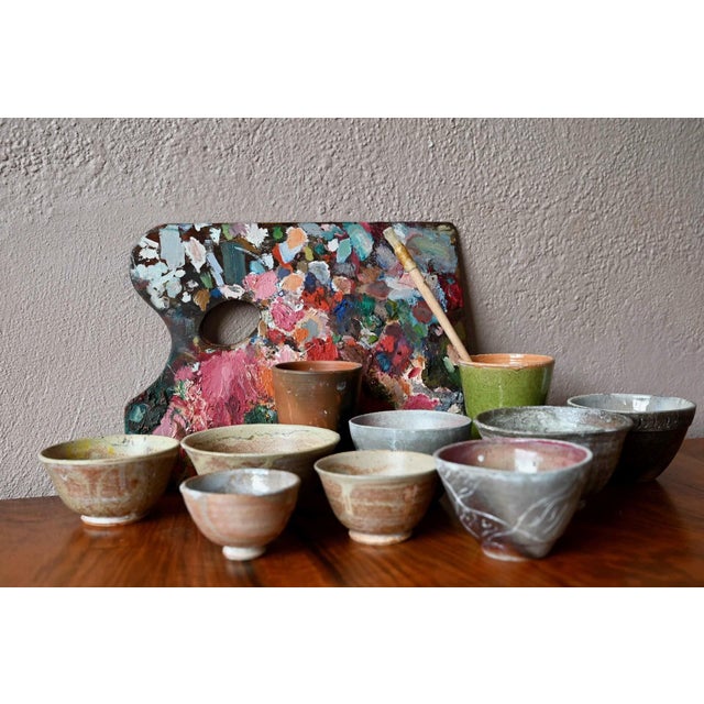 1970s Vintage Primitive Brutalist Stoneware Bowls, 1970s, Set of 10 For Sale - Image 5 of 13