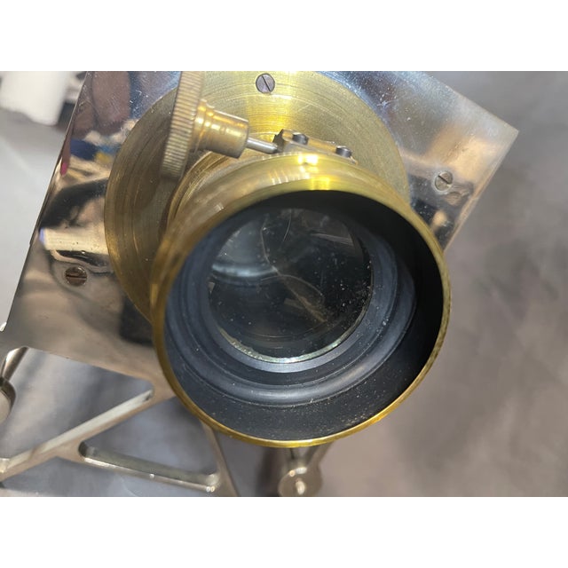 Late 19th Century Antique 1800's c.t. Milligan Magic Lantern Projector & Wood Case Brass Lens For Sale - Image 5 of 18