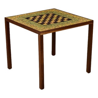 Ceramic Tile Chess Table in the Style of Gordon & Jane Martz For Sale