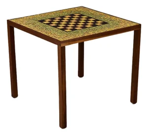 Ceramic Tile Chess Table in the Style of Gordon & Jane Martz