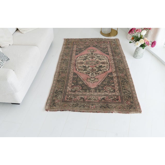 1960s Mid 20th Century Organic Modern Kitchen or Gallery Rug For Sale - Image 5 of 10