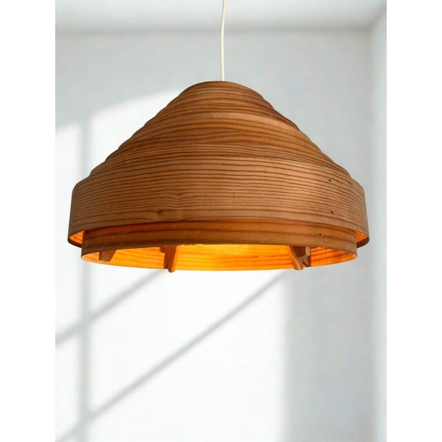 Pine Pendant Lamp by Hans Agne Jakobsson for Ellysett, 1960s For Sale - Image 14 of 14