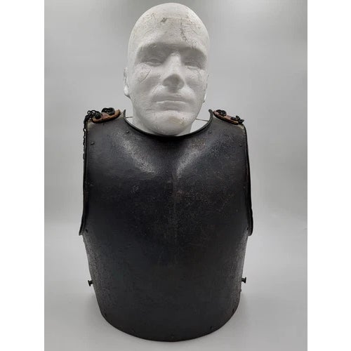 Silver Rare Antique Original French Napoleon Era Imperial Guard Armored Breastplate. Great Authentic Piece Home Decor For Sale - Image 8 of 11