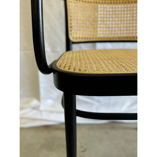 Black Ton Hoffmann Dining Arm Chair, Set of 4 For Sale - Image 8 of 12