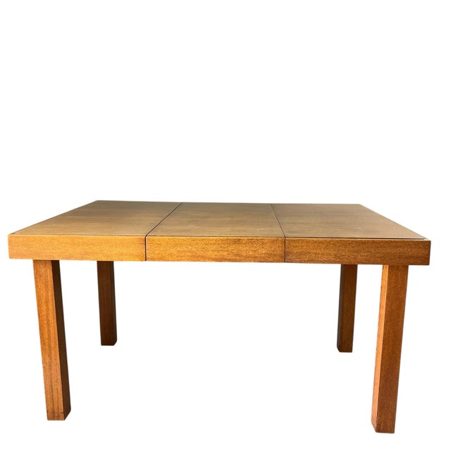 Available for purchase is this beautiful original mid-century table, featuring two butterfly leaves for easy extension....
