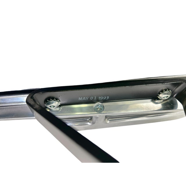 1990s 1993 Herman Miller Eames Soft Pad Management Desk Chair Original Black Leather For Sale - Image 5 of 7