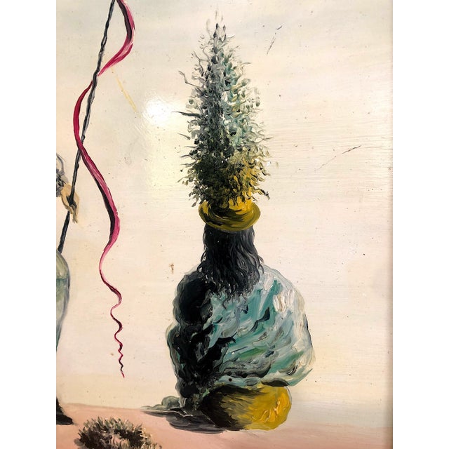 Mid-Century Theatrical Surrealist Signed Painting, by Fabio Lemus For Sale In San Francisco - Image 6 of 8