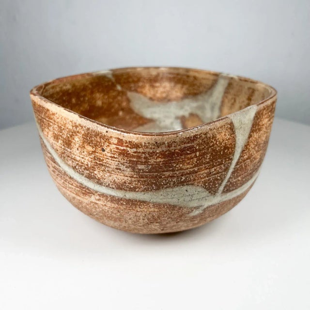 Vintage Japanese Artisan Modern Art Pottery Bowl Signed For Sale - Image 10 of 10