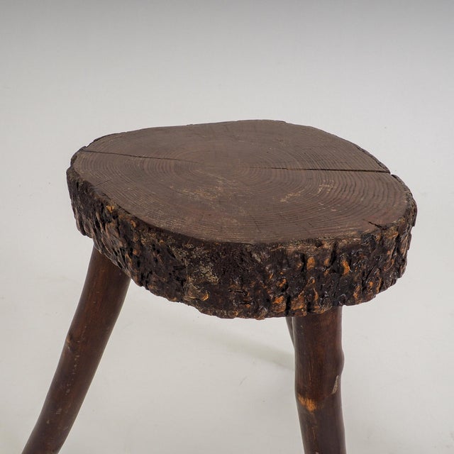 Rustic Hand-Crafted Wooden Stools, 1960s, Set of 2 For Sale - Image 16 of 18