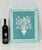 Contemporary Contemporary Aqua Blue & White Floral Painting in Distressed Vintage Frame - Unsigned For Sale - Image 3 of 9