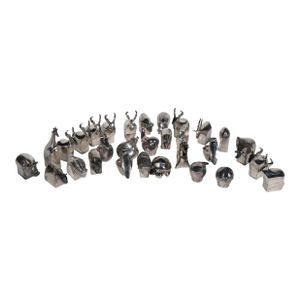 1970s Silver Plate Dansk Designs Animals Designed Zoo Series by Gunnar Cyren- Set of 30