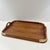 Mid-Century Modern Mid Century Modern Good Wood Genuine Teak Serving Tray With Brass Accents | Danish Modern Butler Tray | Vintage For Sale - Image 3 of 10