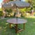 Outdoor Wood Table With Lazy Suzy Center - 63" Round For Sale - Image 16 of 18