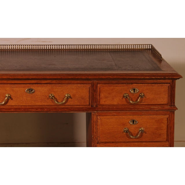 19th Century Oak Drawer Desk For Sale - Image 3 of 15
