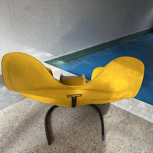 Black Elephant Chair in Yellow with Black Base by Bernard Rancillac, 1985 For Sale - Image 8 of 18