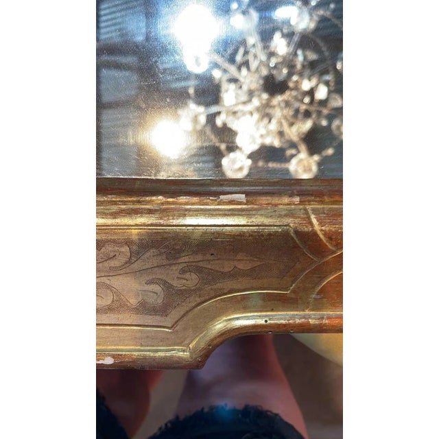 Mid 19th Century Antique Louis Philippe Gold Leaf Mirror | French Giltwood Wall Mirror, Circa 1860, Provence For Sale - Image 5 of 7