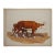 Fred Darge "Cow and Calf" Brown and White Abstract Impressionist Painting of Cows, Mid-20th Century For Sale