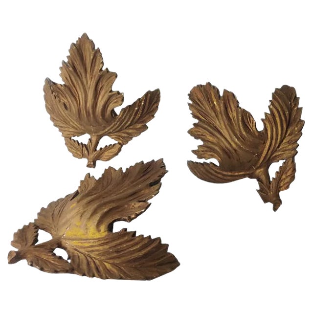 Wall or Altarpiece Vine Leaves, Set of 3 For Sale