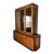 Late 20th Century , Century Furniture Burl Wood Display Cabinet and Buffet With Glass Hutch For Sale