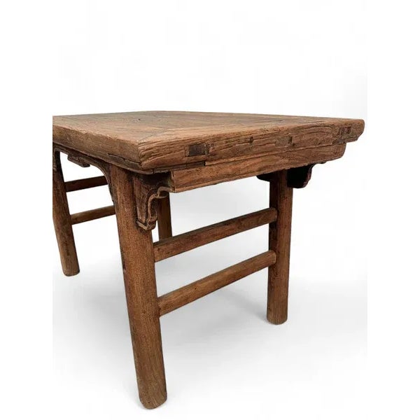 Coffee Natural Elm Console or Wine Table, 29.5" Inch Tall For Sale - Image 8 of 9