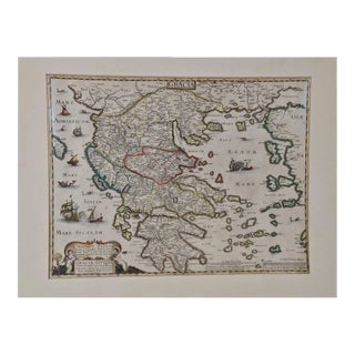Greece, "Graeciae Antiquae"" A 17th Century Hand-colored Map by Sanson For Sale