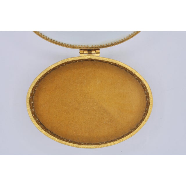 Brass Vintage French Beveled Glass and Brass Jewelry Box For Sale - Image 8 of 12